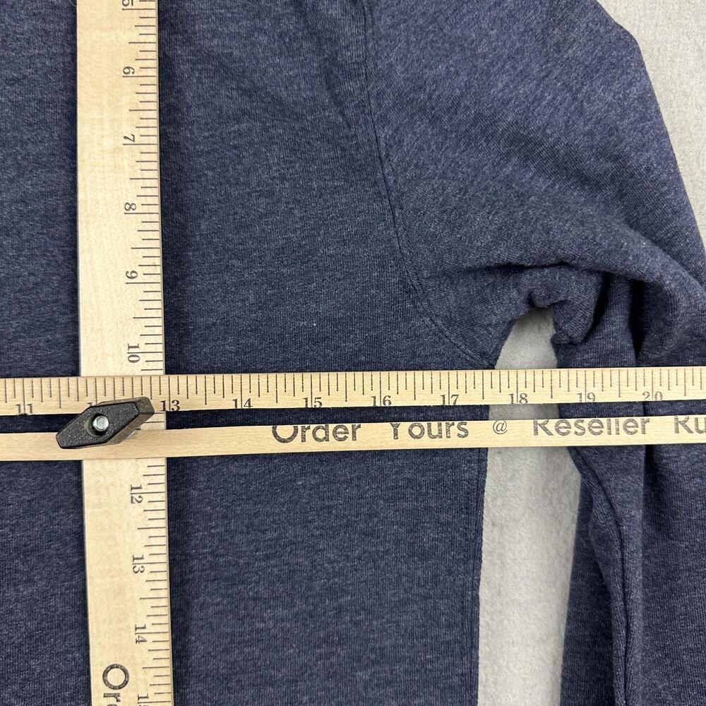 J.Crew Hoodie Men XS Blue Authentic Fleece Full Zip Sweatshirt Kangaroo - Picture 4 of 8